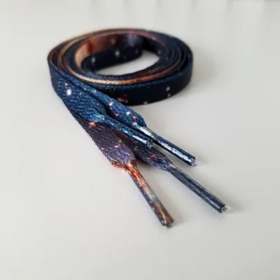 1 пара, дизайн, серия Planet, шнурки на плоской подошве, хлопковые шнурки для кроссовок - Цвет: D