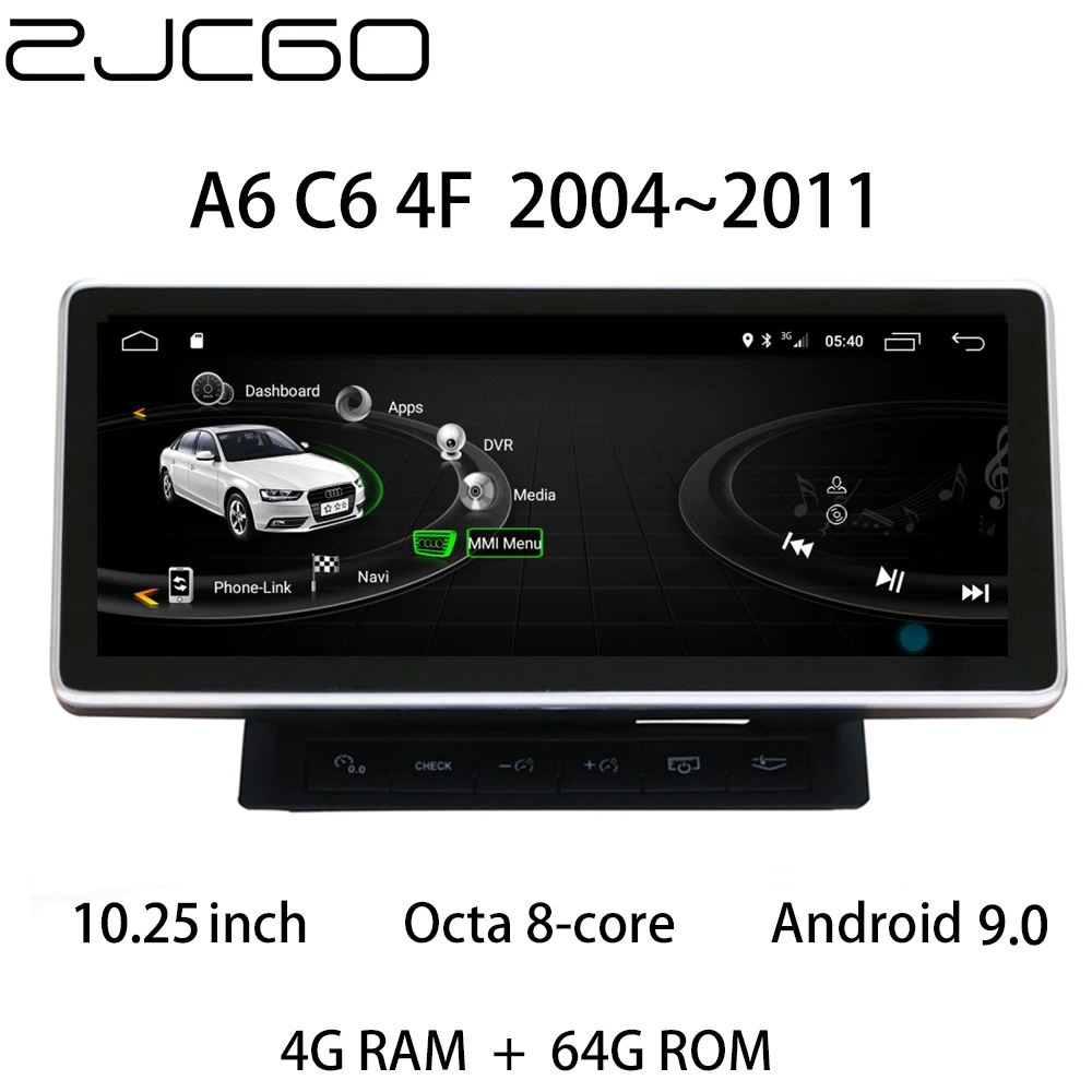 Для Audi A6 4F 2004~ 2011 MMI 10,2" мультимедийный плеер HD экран стерео Android автомобильный gps Navi карта стиль авто радио wifi