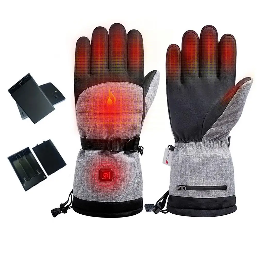 

Electric Heating Snowmobile Snowboard Ski Gloves Windproof Waterproof Unisex USB Rechargeable Battery Touchscreen Heated Gloves