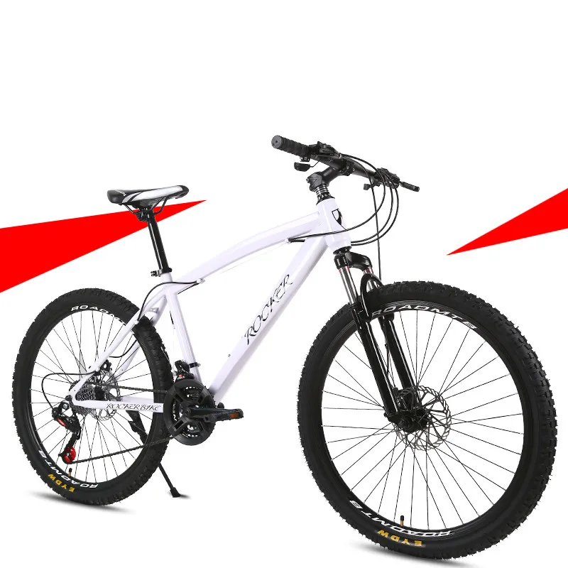 A white X-Front бренд 24/26 дюймов карбоновая стальная рама 24/27 скорость открытый горный велосипед дисковый тормоз горного велосипеда MTB bicicleta - Цвет: A white