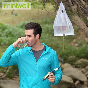 Miniwell water filter system with 2000 Liters filtration capacity for outdoor sport camping emergency survival tool 5