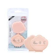 Воздушная подушка для пудры пуховая сухая влажная двойного использования удобная мягкая основа пудра косметическая пуховка