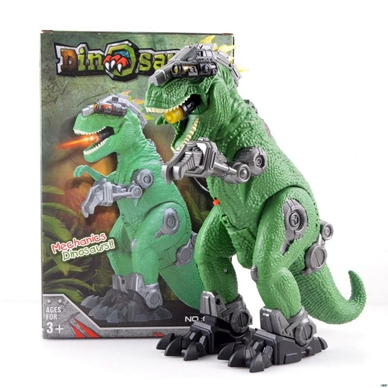 Mechanical T-Rex Dinosaur Electric Toy Large Size Walking Dragon Toy With Light Sound Model Toys For Kids
