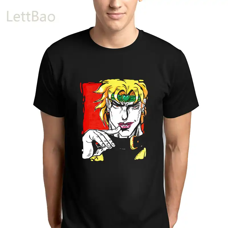 プラスサイズカジュアルオルtシャツジョジョユリウスzeppeliアニメプリントtシャツoネックdioブランドサマ原宿tシャツ T Shirts Aliexpress