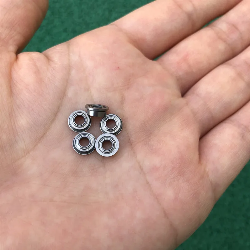 50pcs ABEC-5 stainless steel flanged bearing SMF63ZZ 3x6x2.5 miniature flange deep groove ball bearings SMF63-2Z 3*6*2.5 mm
