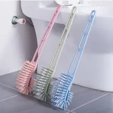 Non-Blind Angle Toilet Brush Household Toilet Brush Double-Sided Long Handle Urinal Brush Toilet Soft Bristle Decontamination Cl