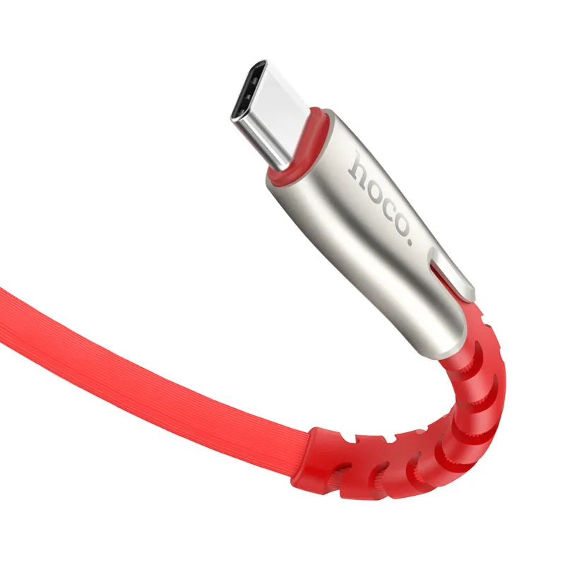 HOCO U58 30 шт./лот 1,2 м Прочный USB кабель для iPhone кабель Micro кабель для samsung USB кабель провод зарядного устройства - Цвет: red for Type C