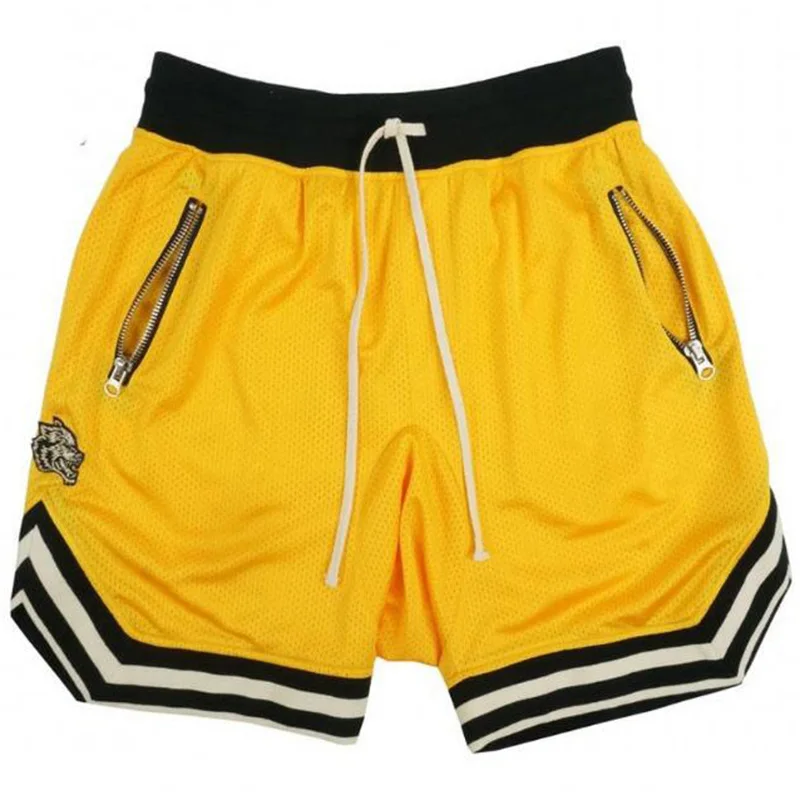 Summer thin section mesh shorts men's running basketball training breathable fitness five points pants men's gyms fitness shorts