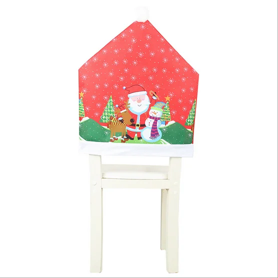 C 6PC 6 шт./компл. Kerst Chairies крышка Kerstman Keuken тафель Stoel Чехлы Рождество для отдыха и вечеринок домашний декор 60*50 см - Цвет: C 6PC