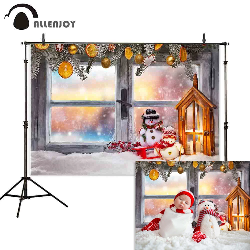 Фон для фотосъемки Allenjoy с изображением рождественской свечи ветки сосновой елки