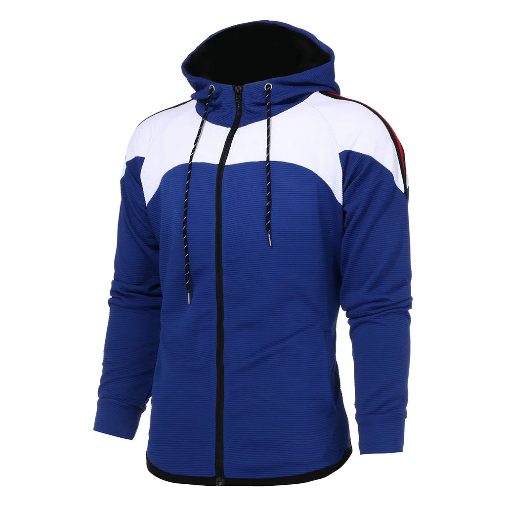 Vogue Mens Autumn Gradient Zipper Print Sweatshirt Top Pants Sets Sport Suit Tracksuit