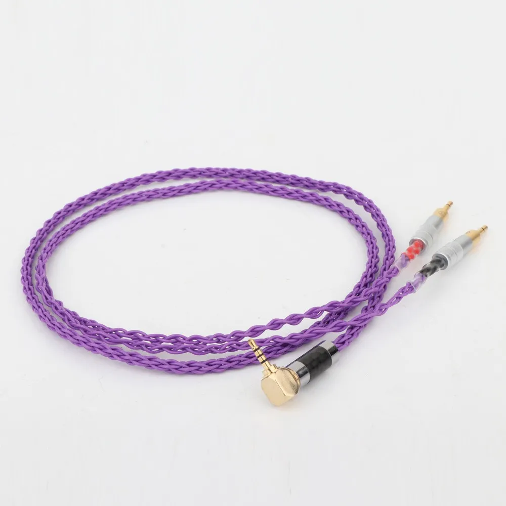 HiFi Compatible 2 5mm Balanced Right Angled Plug for HD700 Headphone Upgrade Cable OCC Wire Replacement Audio Upgrade Cable