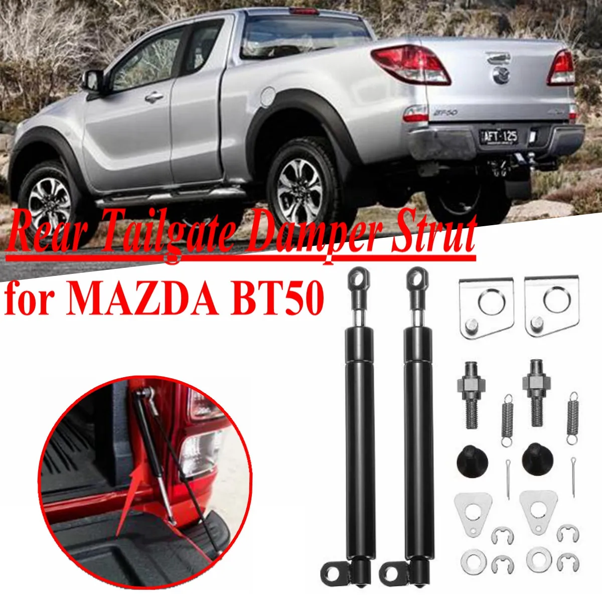 1 пара задних ворот ЗАМЕДЛЕННОЕ И легкий комплект стойки для Ford PX Ranger 2011- газовые Пружинные амортизаторы подъема капота# N