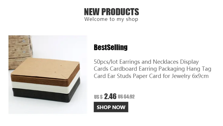 50pcs Earrings Necklaces Display Card Cardboard Earring Packaging Hang Tag Card Ear Studs White Paper Card Jewelry DIY Wholesale