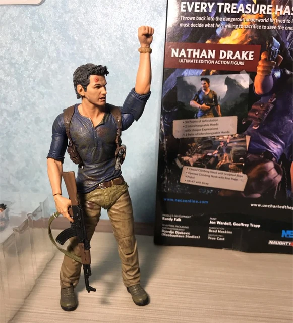 Boneco Action Figure Nathan Drake 18cm Resina Uncharted 4