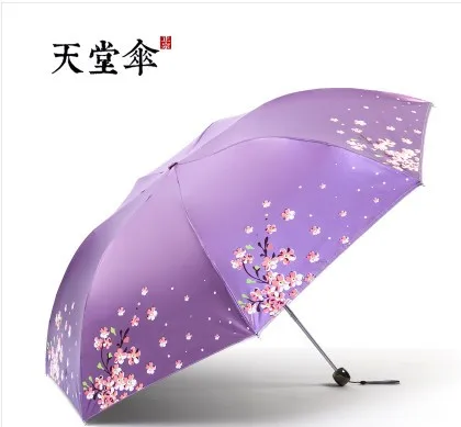 FHXY-light purple Ультрафиолетовый прозрачный зонтик от солнца Дамский ультра легкий мини три складной зонтик солнцезащитный анти-УФ зонтик от солнца CN известный бренд - Цвет: FHXY-light purple