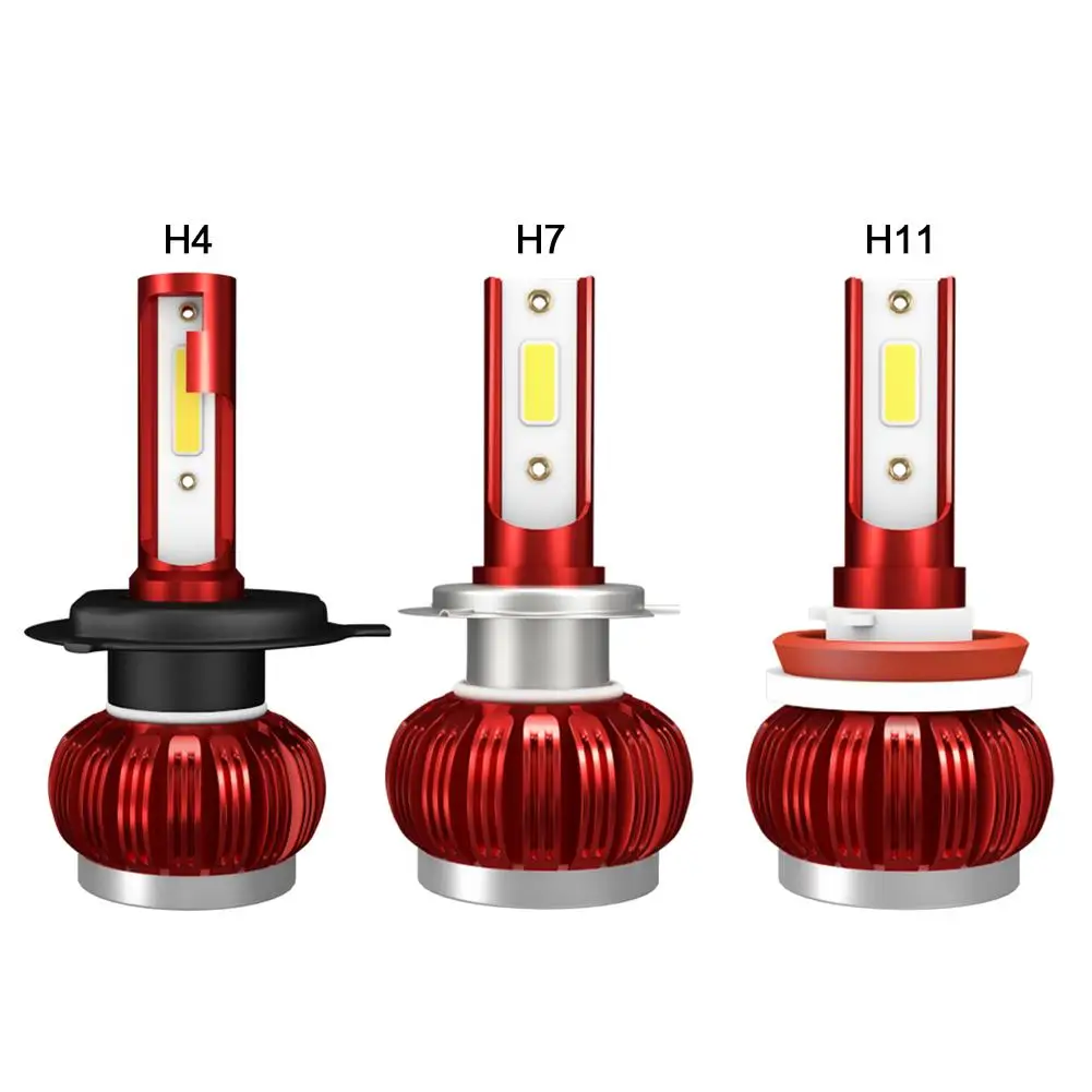 2 шт. фар автомобиля мини-лампа H7 светодиодный лампы светодиодный H8 H9 H11 комплект фар 6000 К противотуманная фара 12V Светодиодный светильник 40W 3800LM
