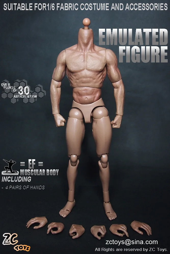 

Anime Garage Kit 12-Inch Figurine Universal Muscle Naked Baby Garage Kit Model Movable Joint Not Included Head