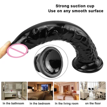 Black Strap On Dildo For Women Sex Tools for Masturbator Big Dick Huge dildo Realistic Sex Toys for Woman Female Masturbation 6