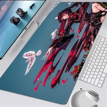 

Mouse pad professional eSports game players Speed Lock Edge Rubber Game Desk Genshin Impact Mousepad Keyboard Mat for CSGO LOL