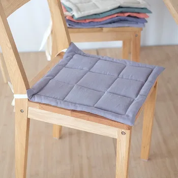 

Square Office Bar Chair Cushion Pad Cotton Thick Cotton Linen Soft Cushion Dining Chair Seat Pads Floor Cushion Solid Color Home