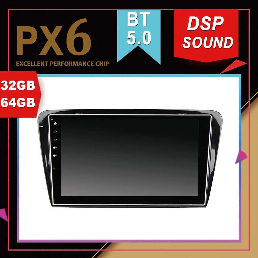 PX6 Excellent Performance Android 9.0 Car Multimedia GPS For SKODA Octavia 2014-2015 DSP Sound Navigation Tape Recorder Radio | Автомобили