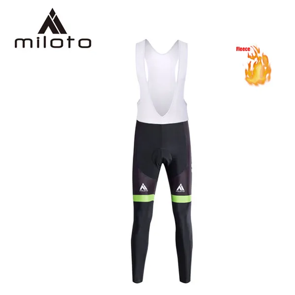 bib white pants MILOTO зимние термальные флисовые велосипедные костюмы mtb велосипедная Одежда Брюки Одежда для горного велосипеда uniforme ciclismo Одежда для верховой езды - Цвет: bib white pants