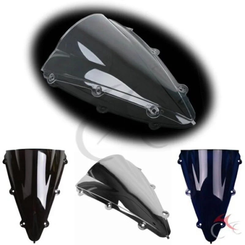 Мотоцикл PMMA ветровое стекло двойной пузырь для YAMAHA YZF R1 1000 2004-2006 2005 черный/синий/прозрачный/хром