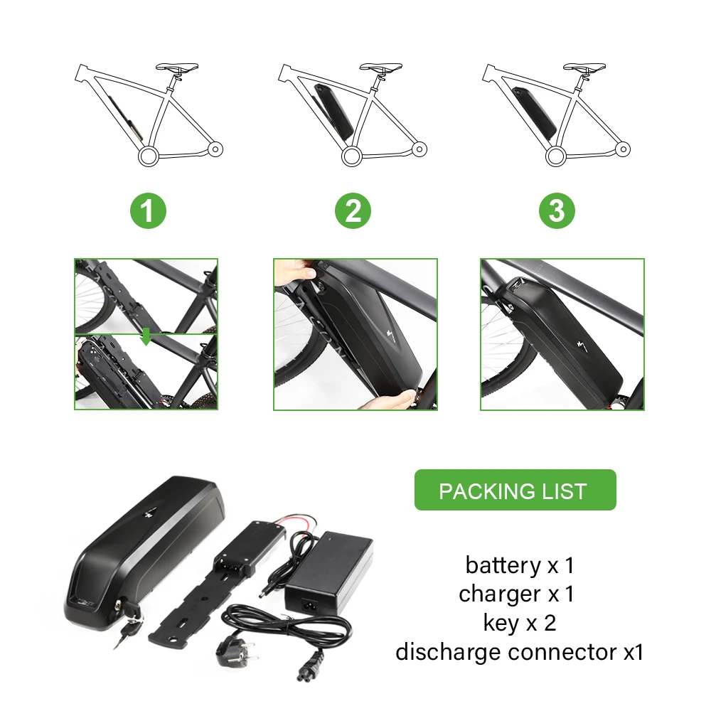 Электровелосипед 36В 12.5Ah 10.4Ah Hailong Shark Down Tube литиевая батарея для Mifa Prophete bateria fiets