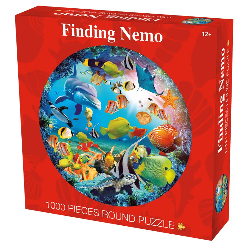 Круглая головоломка Puzzle1000 бумажная головоломка игрушка мозговая игра детские развивающие игрушки для детей подарок красочная коробка - Цвет: 2