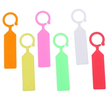 

50PCS High Quality Plastic Plants Tags Nursery Garden Ring Label Pot Marker Stake Hanging Tags Greenhouse Bonsai Collar Tags