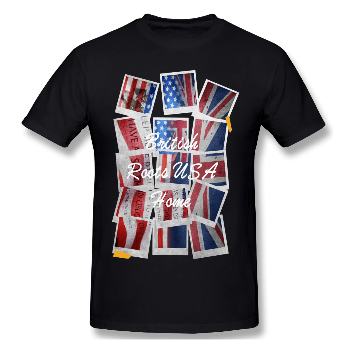 New Fashion T Shirts Men Vogue Tshirts British Roots USA Home Grown UK Flag Map Casual Short Sleeves Tops Tees Male Clothing | Мужская