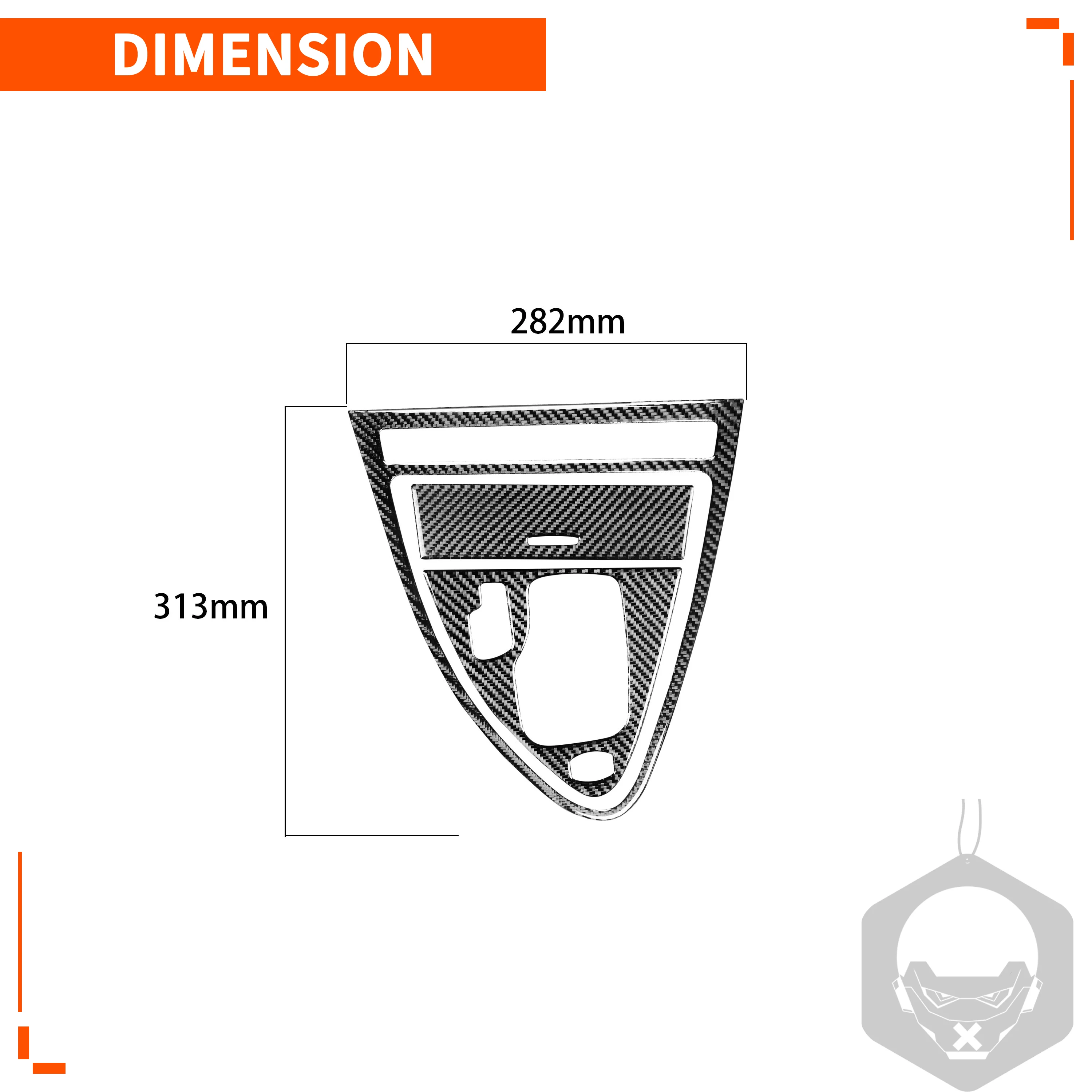 For BMW 6 Series E63 E64 2004-2010 Center Control AC CD Steering Wheel Set Real Carbon Fiber Sticker Car Interior Accessories