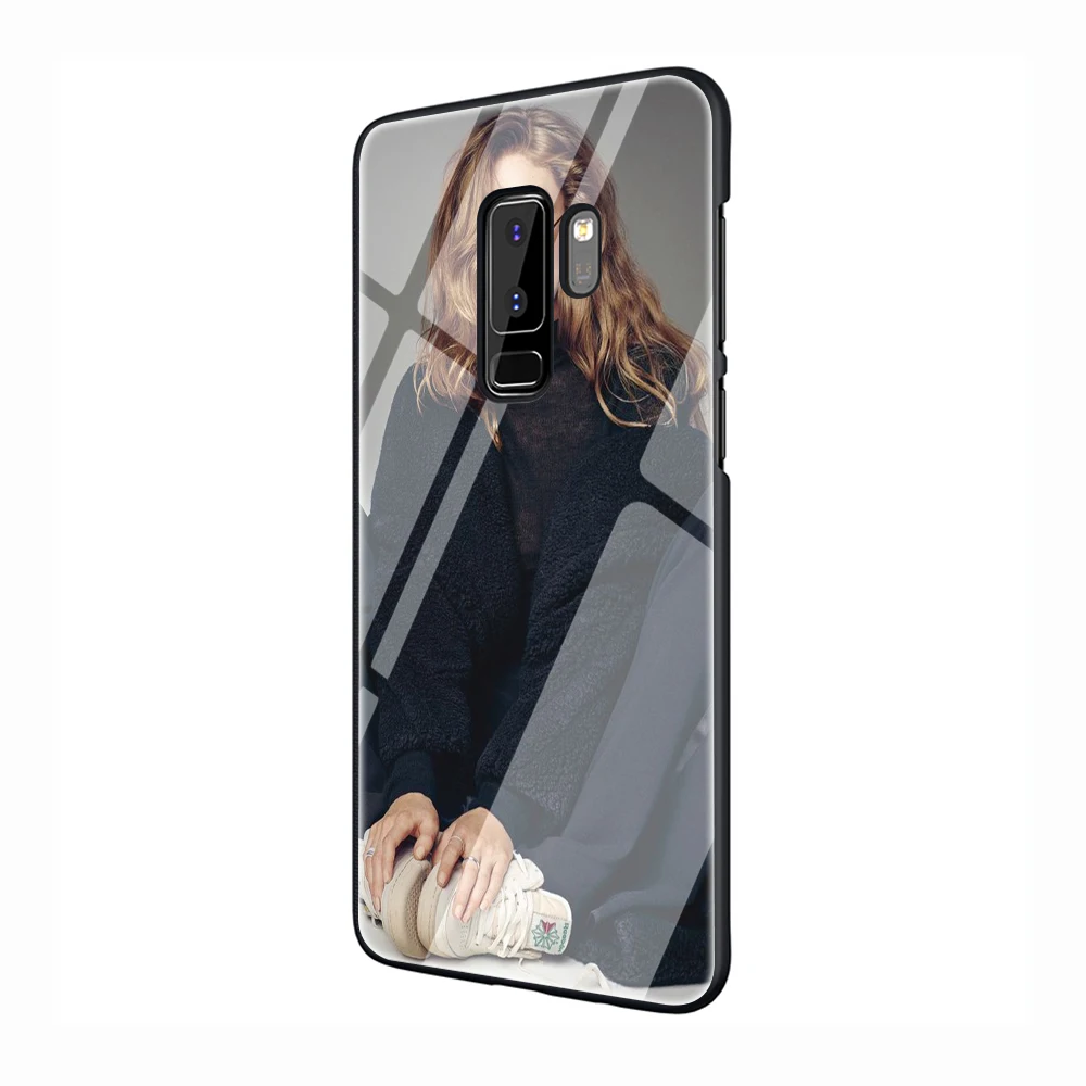 EWAU Gigi Hadid; Стекло чехол для телефона для samsung Galaxy S7 8; большие размеры 9, 10; плюс 10 плюс Note8 9 10 плюс A10 20 30 40 50 60 70