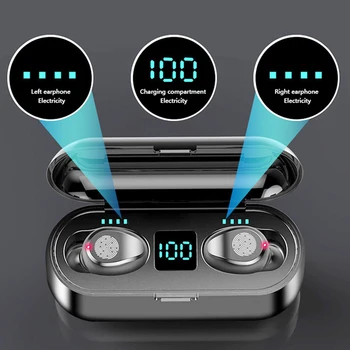

TWS Bluetooth 5.0 Earphones Wireless Headsets 9D Stereo Sports Waterproof Earbuds Headsets With Microphone PK i90000 i12 pro