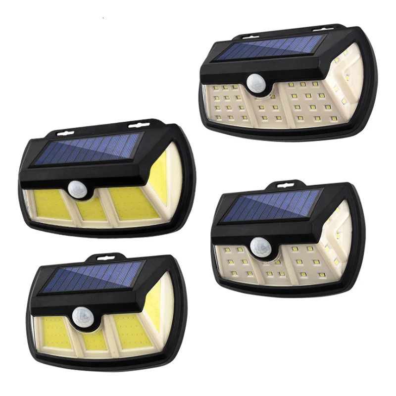 

Solar Sensor Wall Light SMD/COB 3 side Luminous Induction Light Outdoor Courtyard Waterproof Solar Street Motion Sensor Light