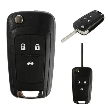 

3 Button Flip Keyless Entry Remote Key Shell Case Cover Replacement with Uncut Blade for Vauxhall Opel Astra Insignia