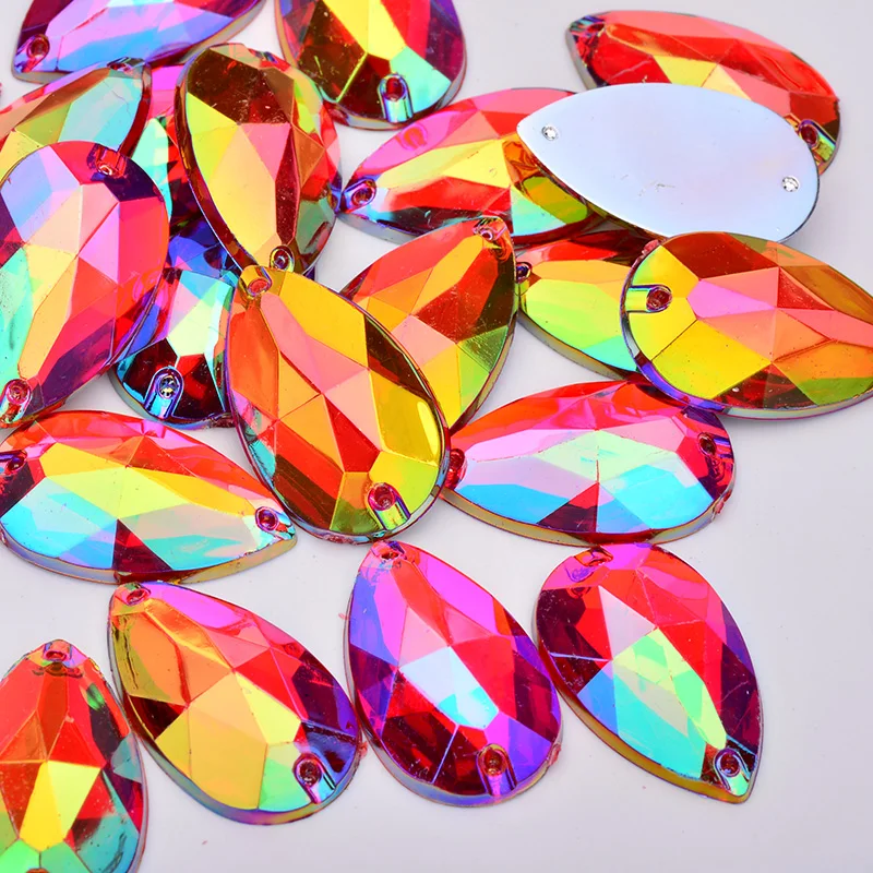 JUNAO-17x28mm-Big-Black-AB-Crystal-Sew-On-Acrylic-Rhinestones-Applique-Flatback-Strass-Sewing-Drop-Stones (2)