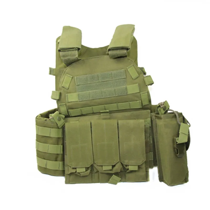 Green Тактический военный Molle жилет страйкбол Пейнтбол штурмовая пластина Перевозчик патронов журнал жилет загрузки жилетка с медведем принадлежности для охоты - Цвет: Green