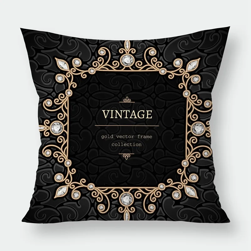 Наволочка Silstar Tex Black Gold 45*45 декоративная наволочка для домашнего дивана кресло