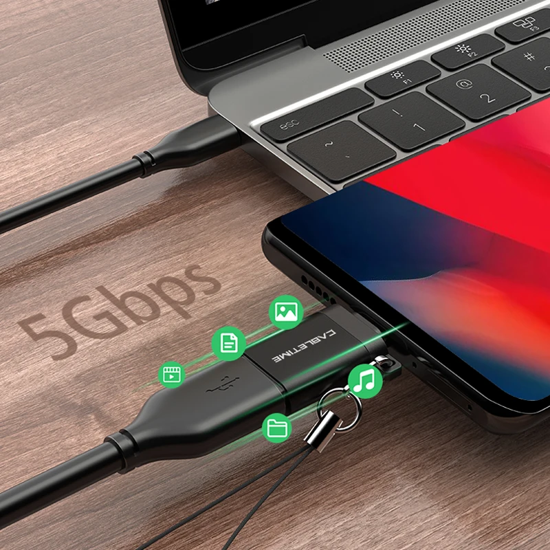 Адаптер CABLEIME Type C OTG USB 3 0 A переходник с разъемом типа для зарядки и синхронизации