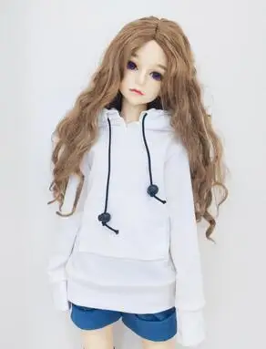 T02-X547 Blyth кукольные одежда 1/3 1/4 bjd 1/6 мягкого плюша; аксессуары для куклы свитер рваные джинсовые шорты 2 шт./компл - Цвет: B new white set