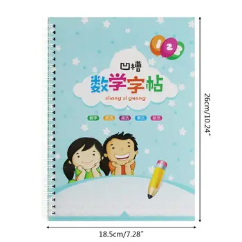 

Kindergarten Preschool Digital Number Calligraphy Copybook for Kids Children
