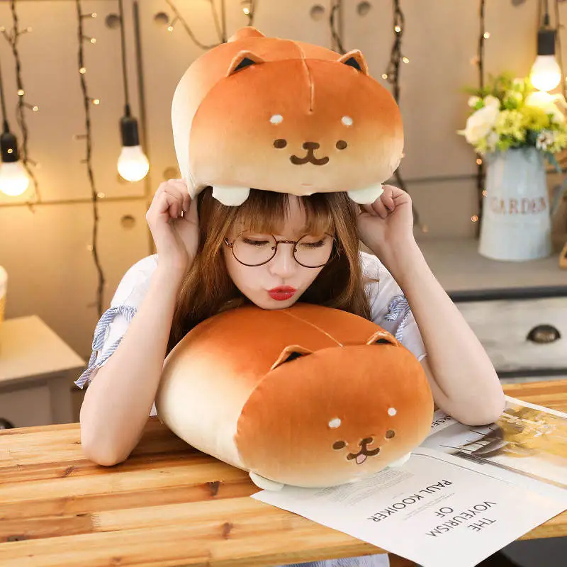 35 см Мультфильм Креативный хлеб собака кукла чучела кушетка для собак Подушка, плюшевые игрушки