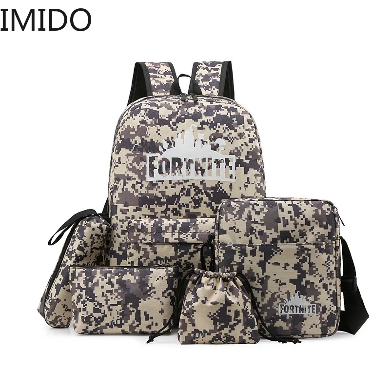 

Luminous Star Package Five-piece Earphone Hole Fluorescence Game backpack Game Handbag Designer Bags Famous Brand Women Bags