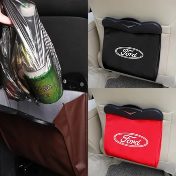 

Car Trash Bag Garbage Can for Ford Mustang Fiesta Mk7 Explorer Focus 2 Ranger Kuga Mondeo Ecosport Galaxy Interior Accessories