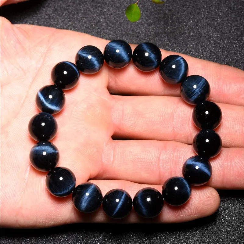 Fashion Royal Blue Tiger Eye Bracelets for Women Lightning Tiger Eyes Beads Bracelets Men Natural Stone
