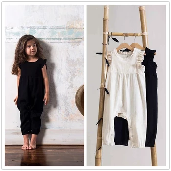 

Pre-sale 2020 baby rompers spring and summer new girl jumpsuit Minim cotton lovely lace girl jumpsuit