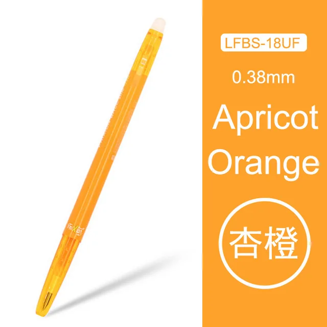 Япония пилот 1 шт. стираемая нейтральная цветная ручка 0,38 мм LFBS-18UF контроль температуры 20 цветов легко написать - Цвет: Apricot orange