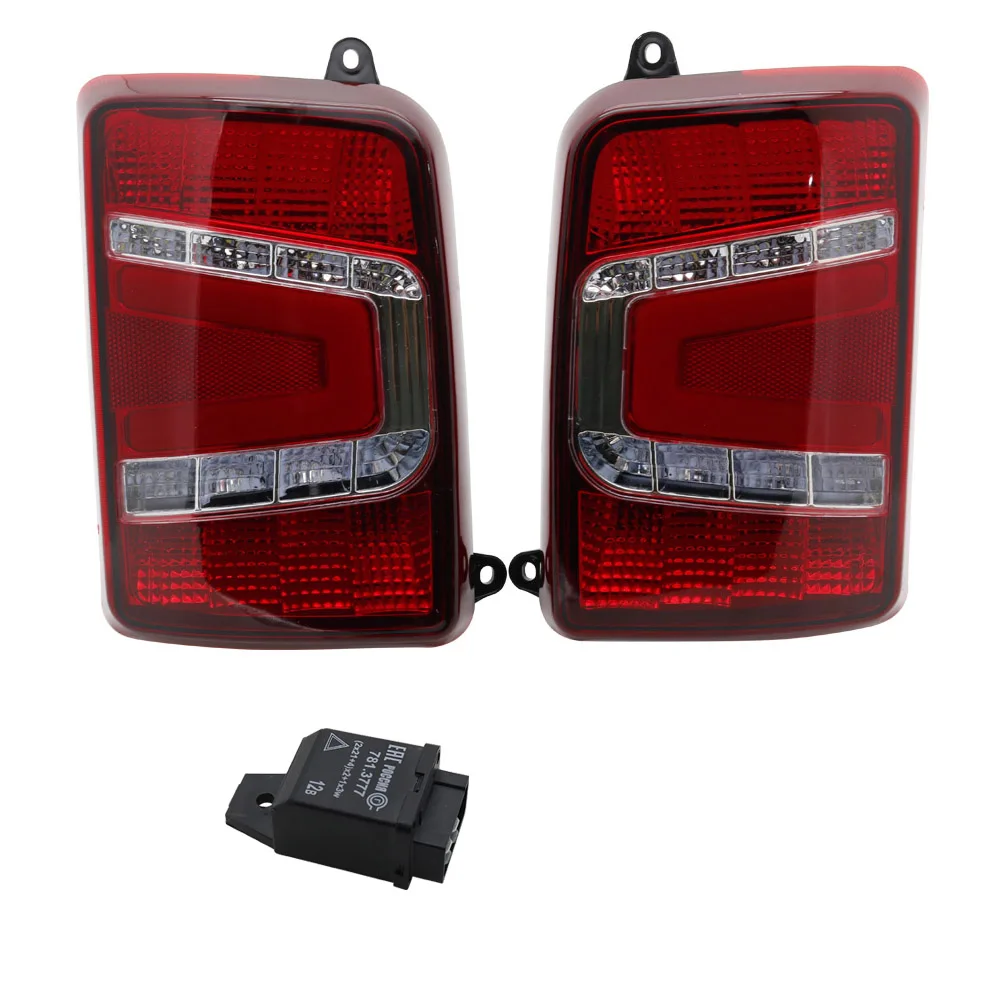2 шт. 7 дюймов круглые светодиодные фары дальнего ближнего света DRL боковые габаритные огни DC12v 24 в фары для Lada 4x4 urban Niva - Цвет: Red Taillight relay